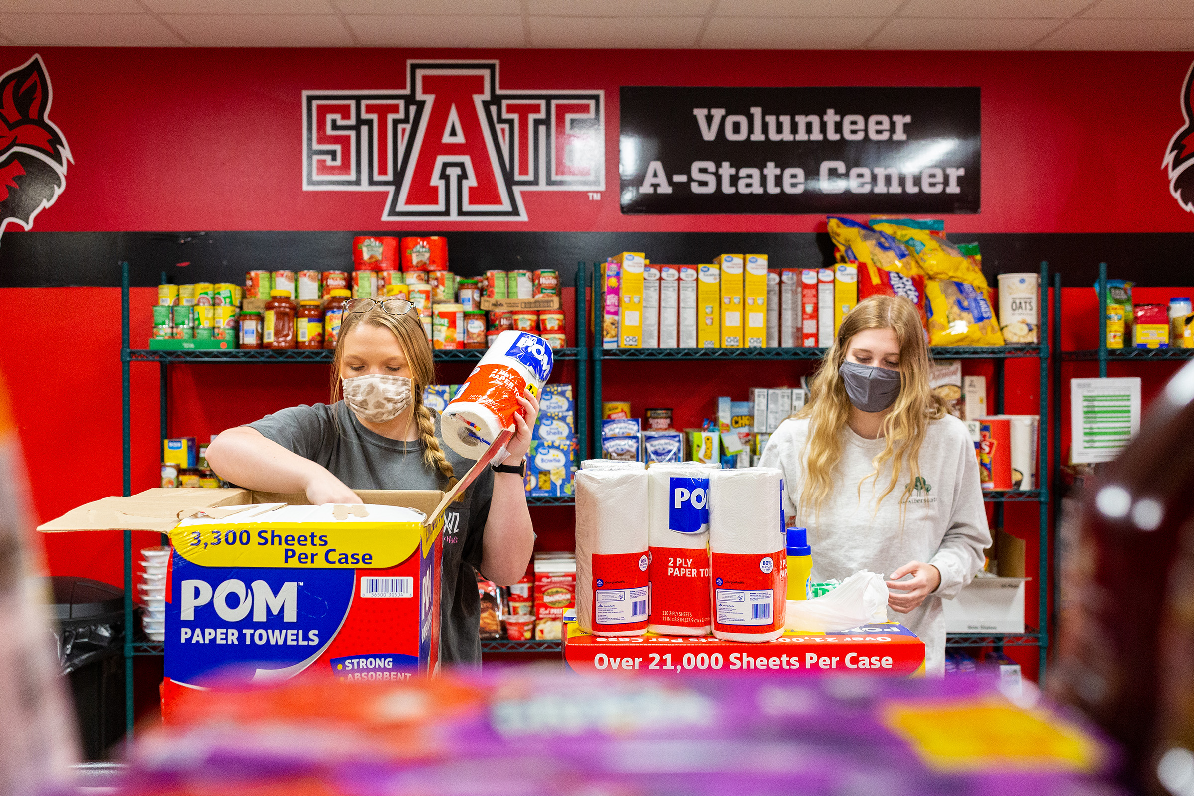 Volunteer work at food pantry